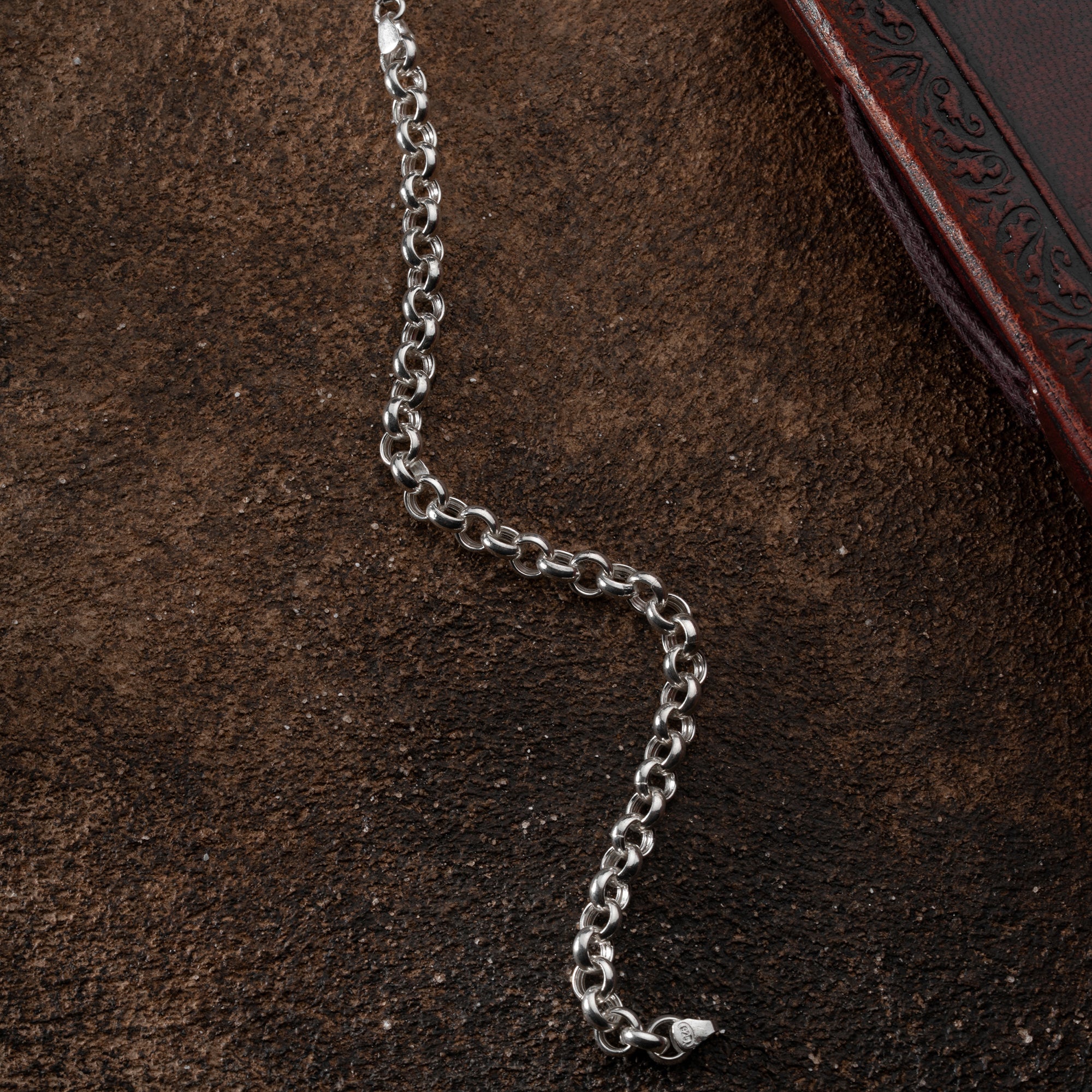 Silbernes BIG DOCH Armband 5mm von Ketten Boss, 925er Silber, detailreiche Oberfläche und elegantes Design sichtbar