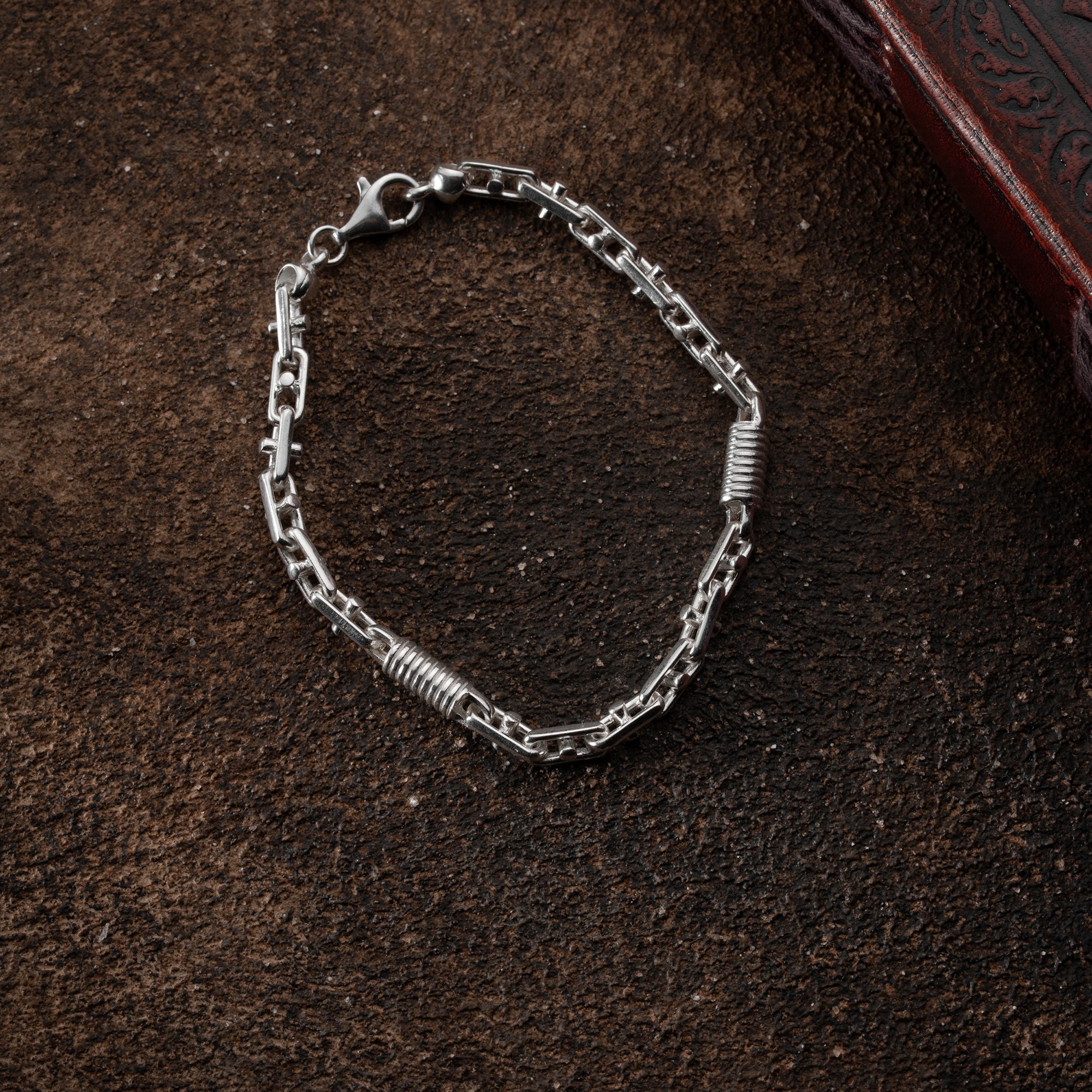 Monte Carlo Armband 5mm aus 925 Silber von Ketten Boss, detaillierte Silberschmuck im Nahaufnahmebild