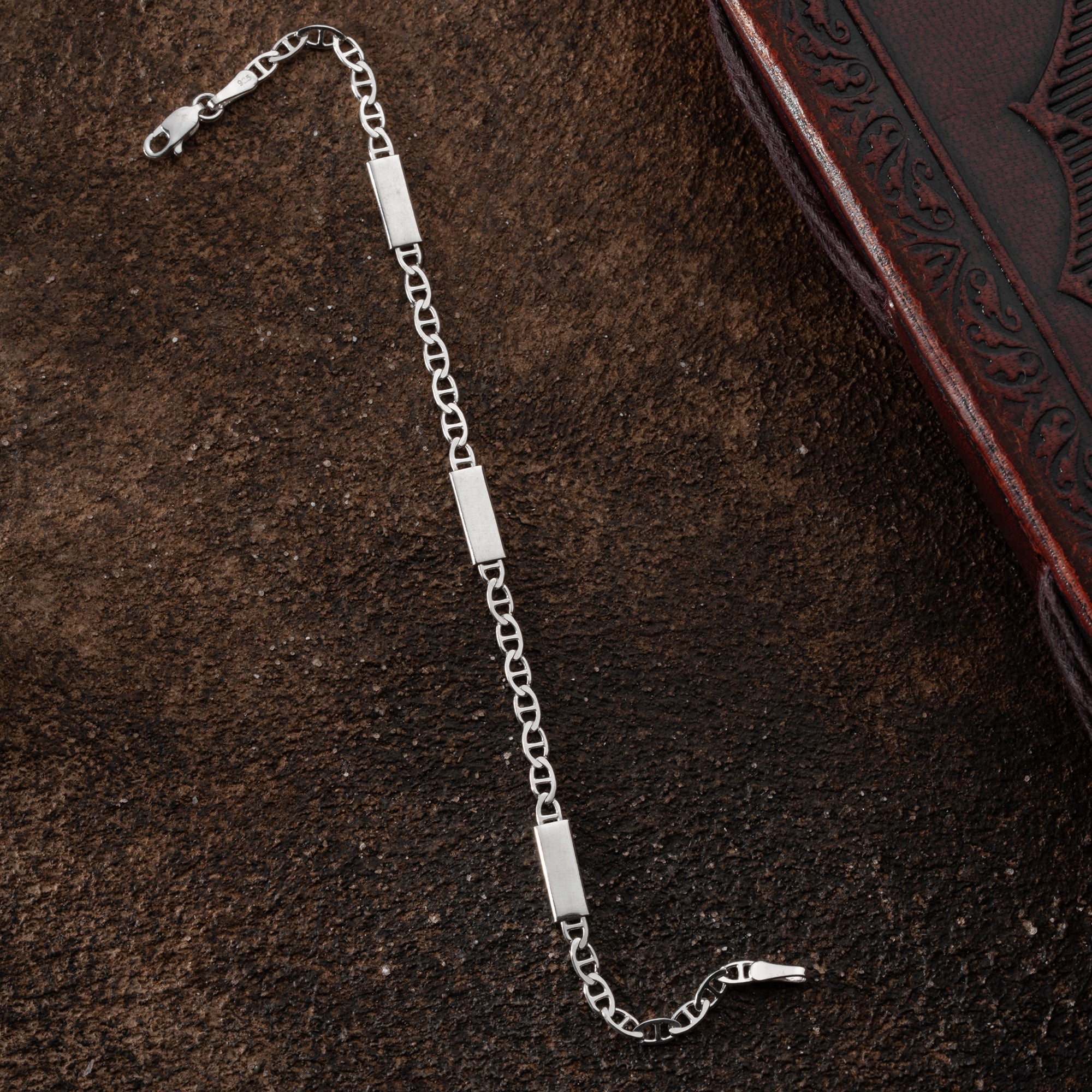 925 Silber Cuban Link Armband 4mm von Ketten Boss, glänzendes, robustes Schmuckstück für den Alltag