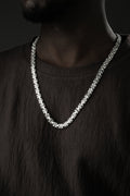 Flache silberne Königs-Kette aus 925er Silber von Ketten Boss, detailreiche Glieder und elegantes Design sichtbar