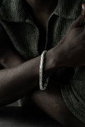 Massives viereckiges Silberarmband 5mm von Ketten Boss, detaillierte Ansicht des 925 Silber Schmuckstücks