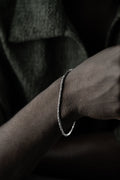 Ovales Silberarmband 2,5 mm von Ketten Boss aus 925er Sterlingsilber, fein gearbeiteter Schmuck, Nahaufnahme