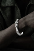 Grobes BIG Käfig Armband aus 925 Silber von Ketten Boss, detaillierte metallische Struktur, handgefertigt, elegantes Schmuckstück