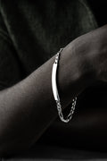 Grobes BIG FIGARO Armband mit Gravur aus 925 Silber, detailreiche Ketten Boss Schmuck, stilvoll und elegant.